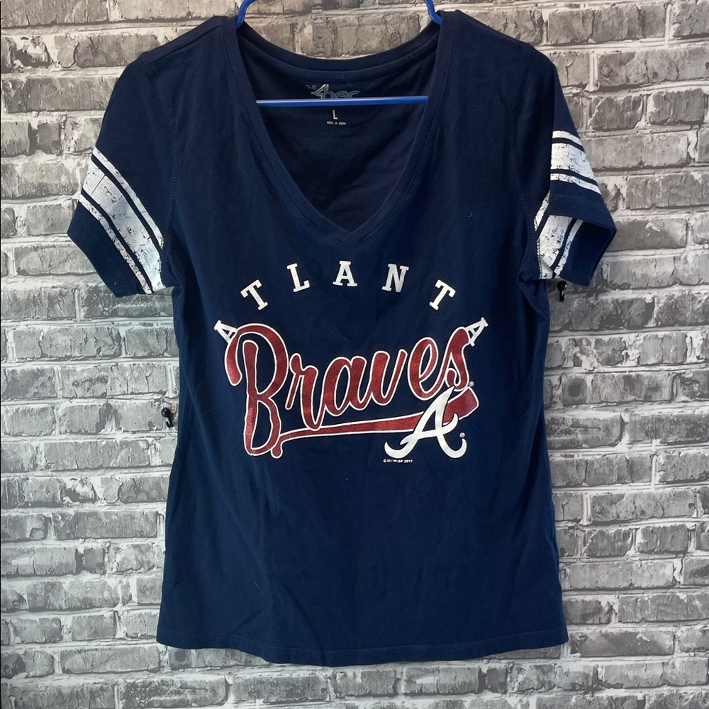 Atlanta Braves Navy‎ T-Shirt